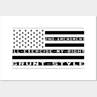 2ND Amendment American Flag Posters and Art